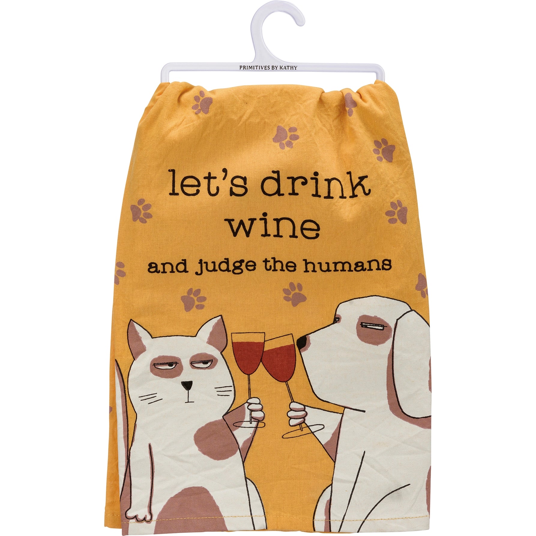 Drink Wine and Judge the Humans Kitchen Towel