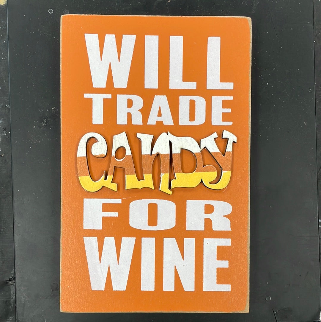Candy for Wine Block Sign