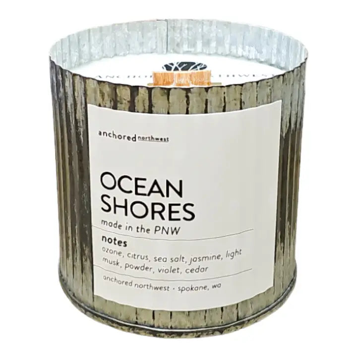 Ocean Shores Wood Wick Rustic Candle