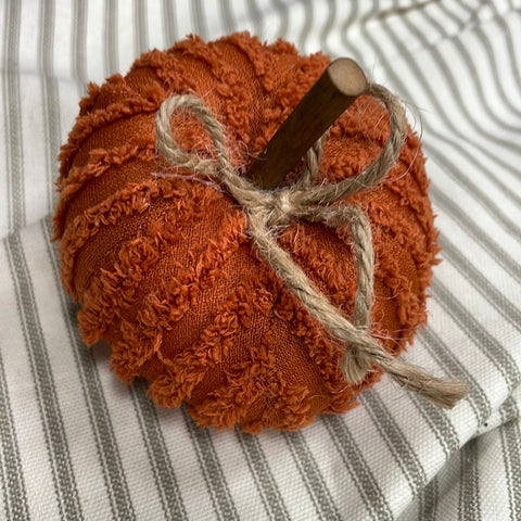 Mini Chenille Pumpkin Rust Orange
