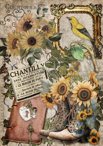 Garden Boots - Decoupage Paper
