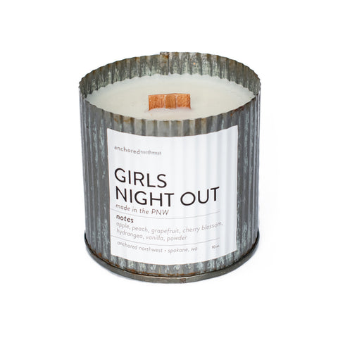 Girls Night Out Wood Wick Rustic Candle