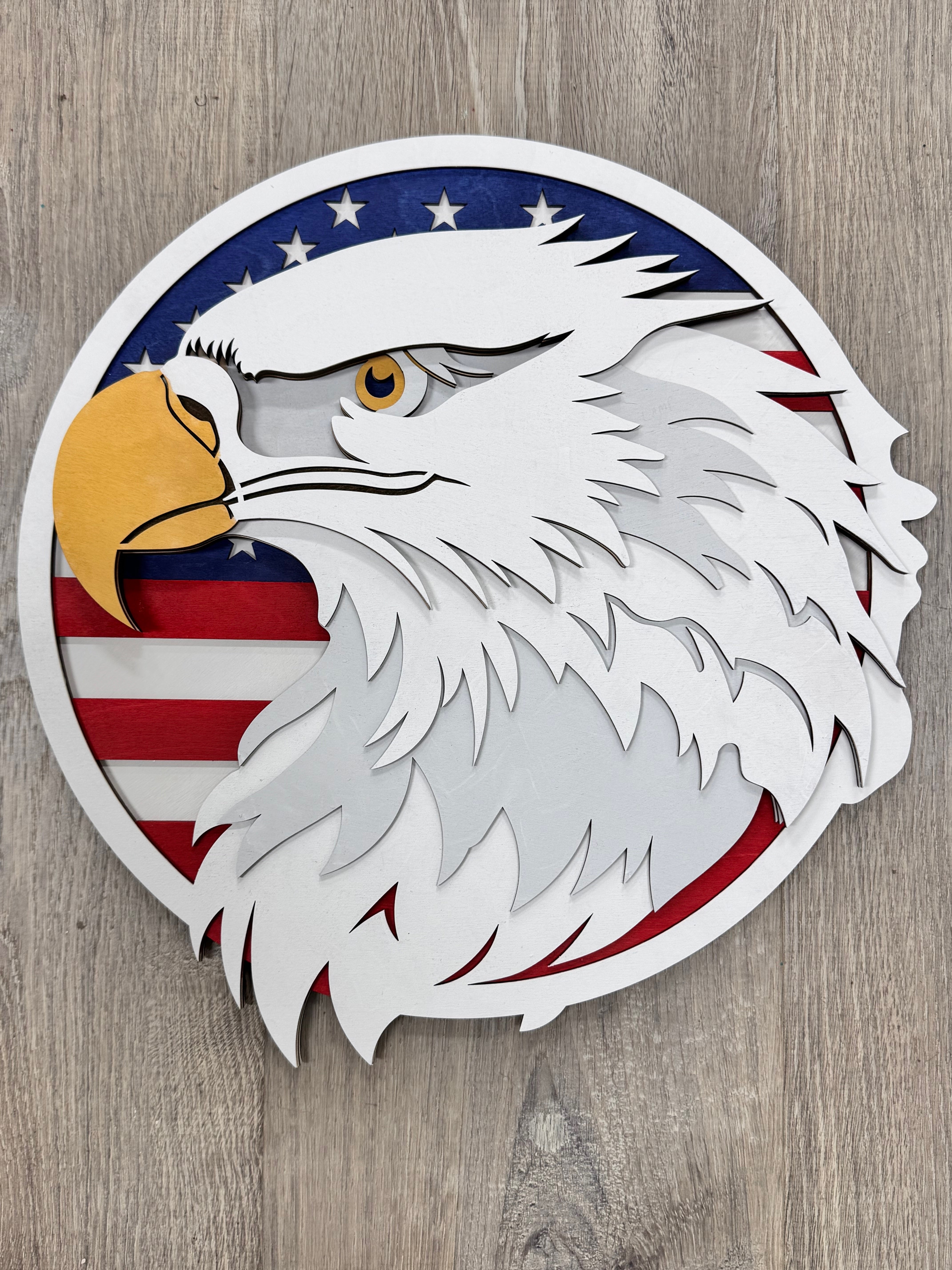 Eagle Head & Flag Door Hanger