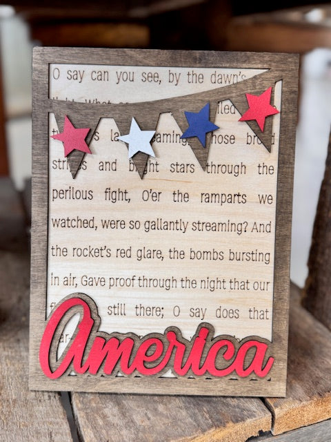 National Anthem America Sign