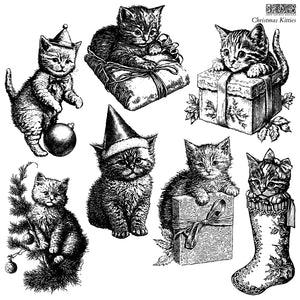Christmas Kitties 12×12 IOD Stamp