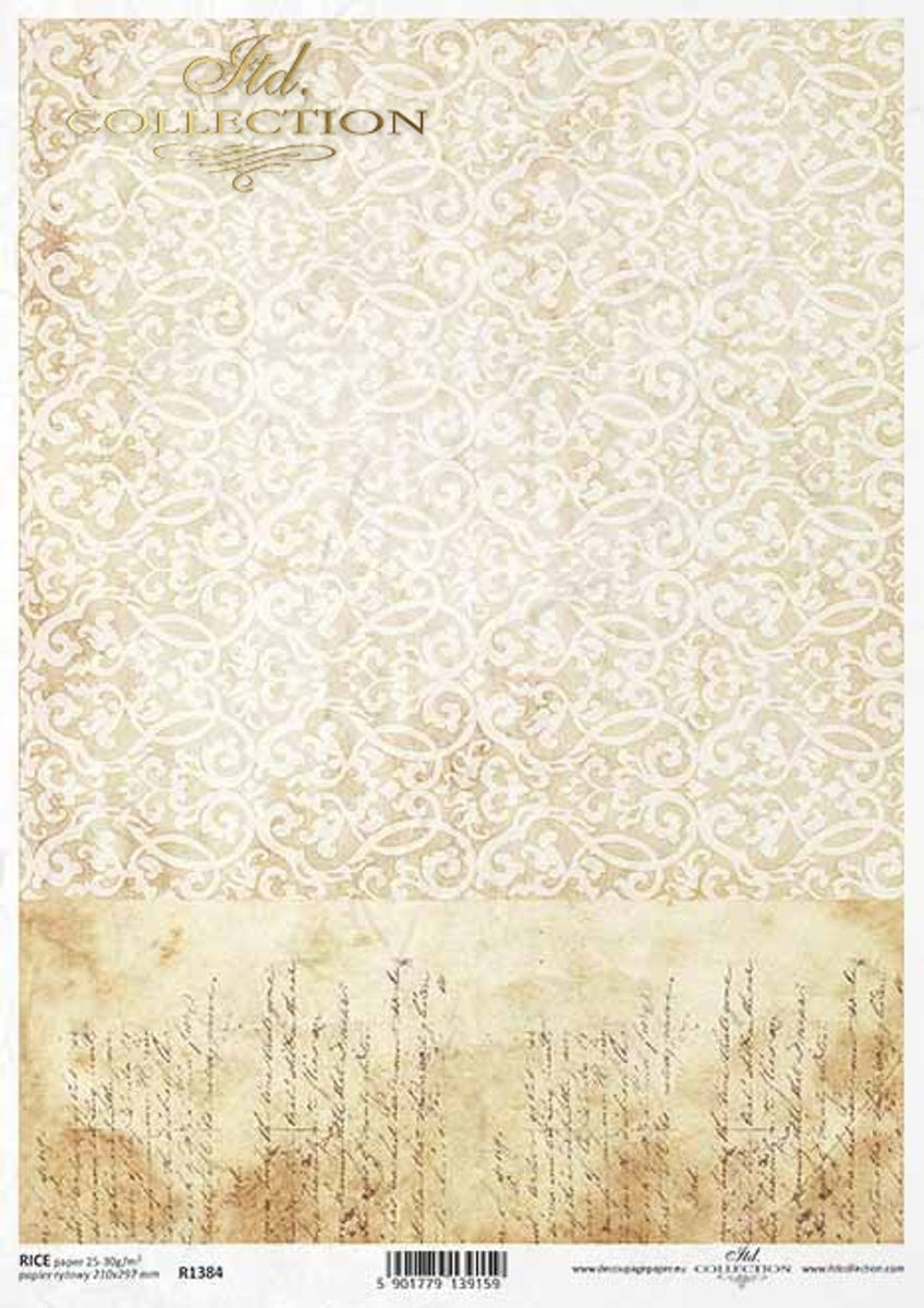 ITD Collection French Script and Pattern Rice Paper – The Weathered Shed