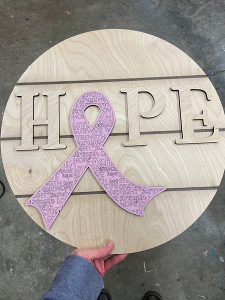 "Hope" Breast Cancer Awareness Door Hanger