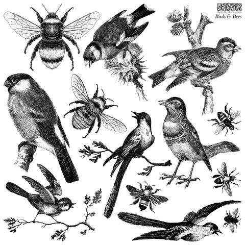 Birds & Bees 12x12 Decor Stamp
