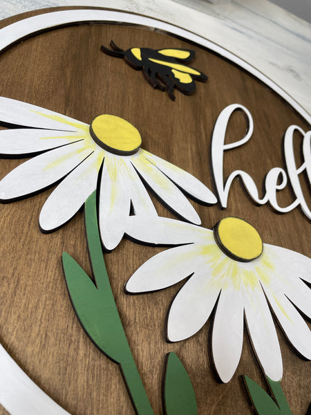 DIY Kit - Spring Daisies Door Hanger