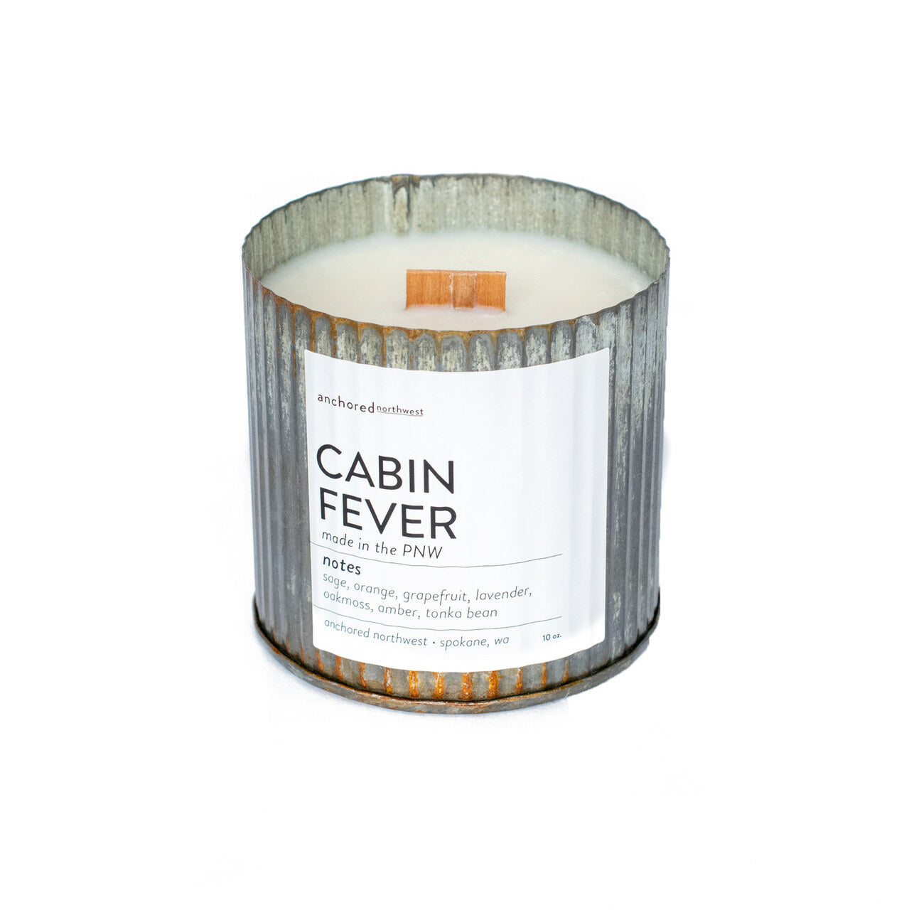 Cabin Fever Wood Wick Rustic Candle