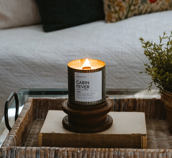 Cabin Fever Wood Wick Rustic Candle