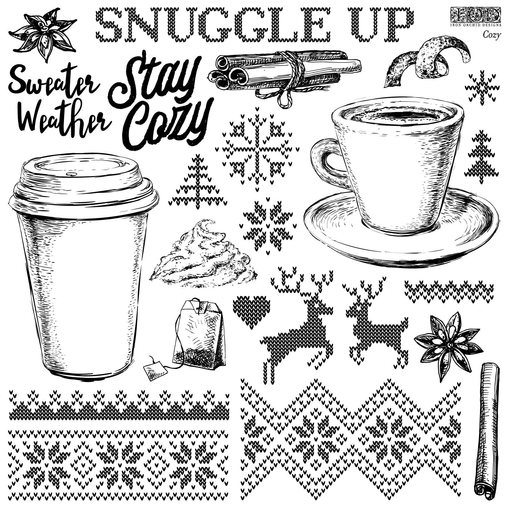 Cozy 12x12 Decor Stamp