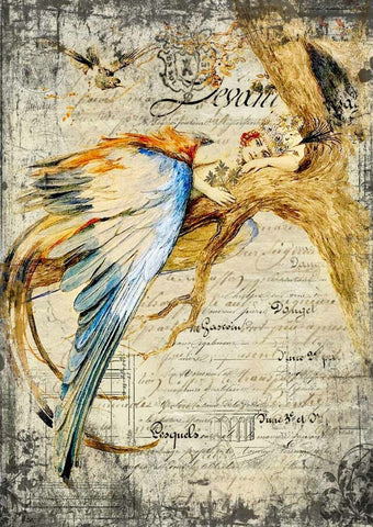 Bluebird Queen - Decoupage Paper