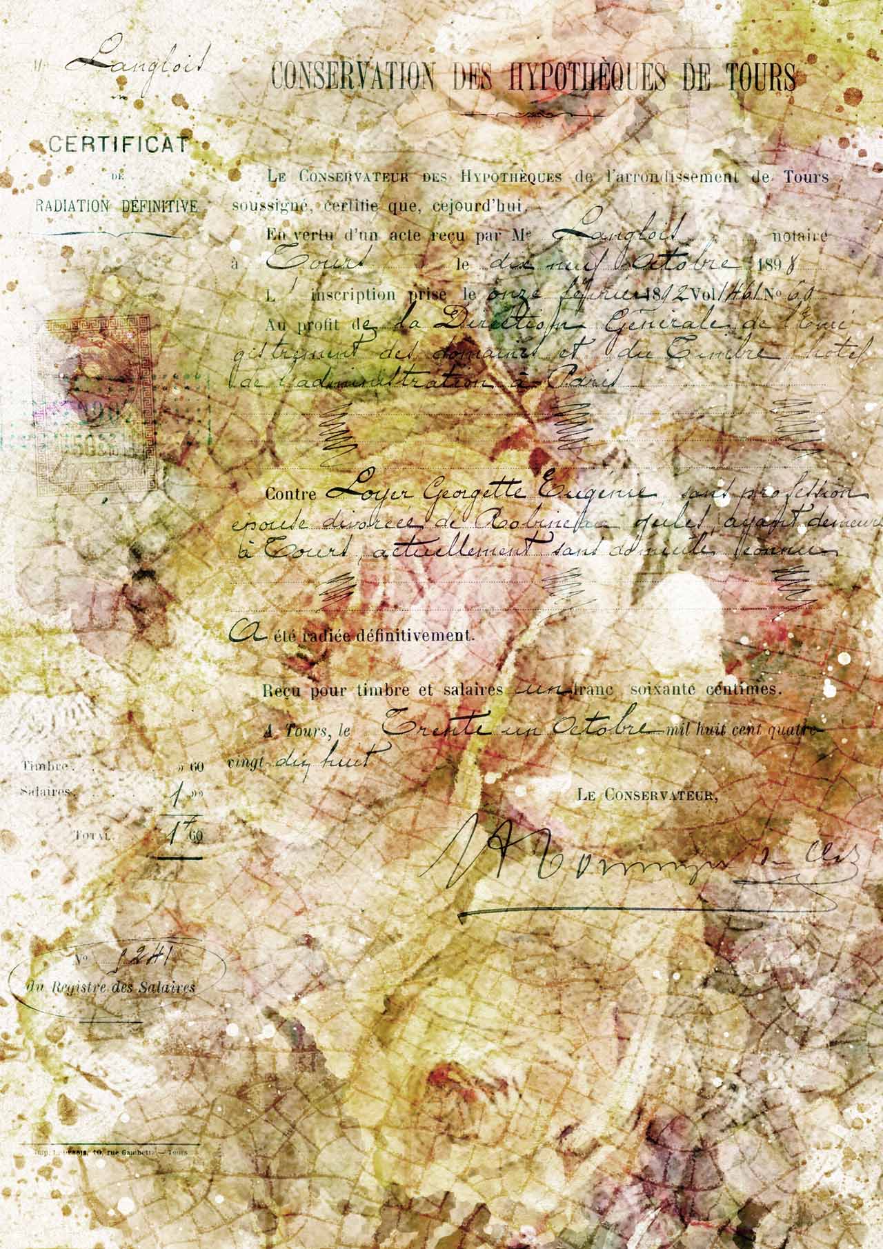 Abstract Floral - Decoupage Paper
