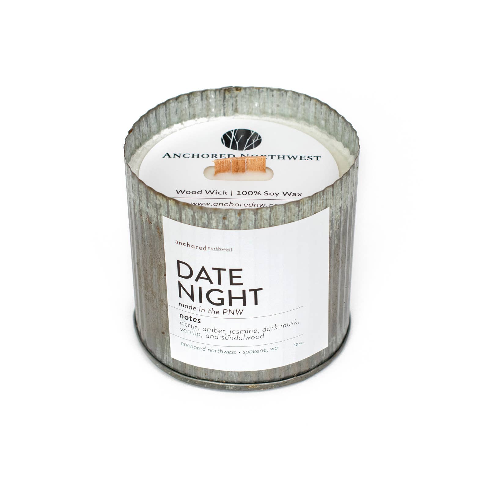 Date Night Wood Wick Rustic Candle