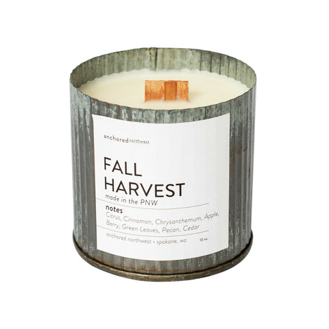 Fall Harvest Rustic Candle