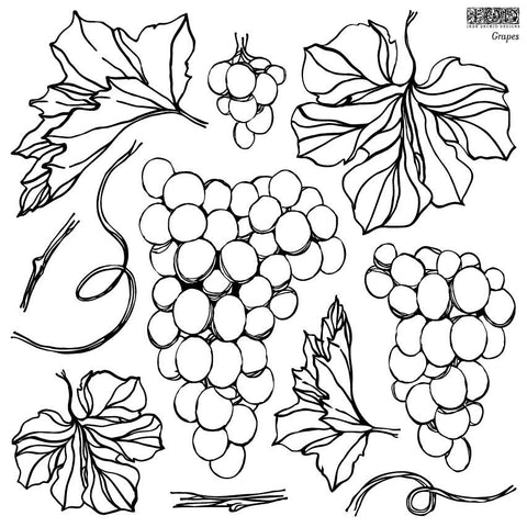 Grapes 12×12 IOD Stamp