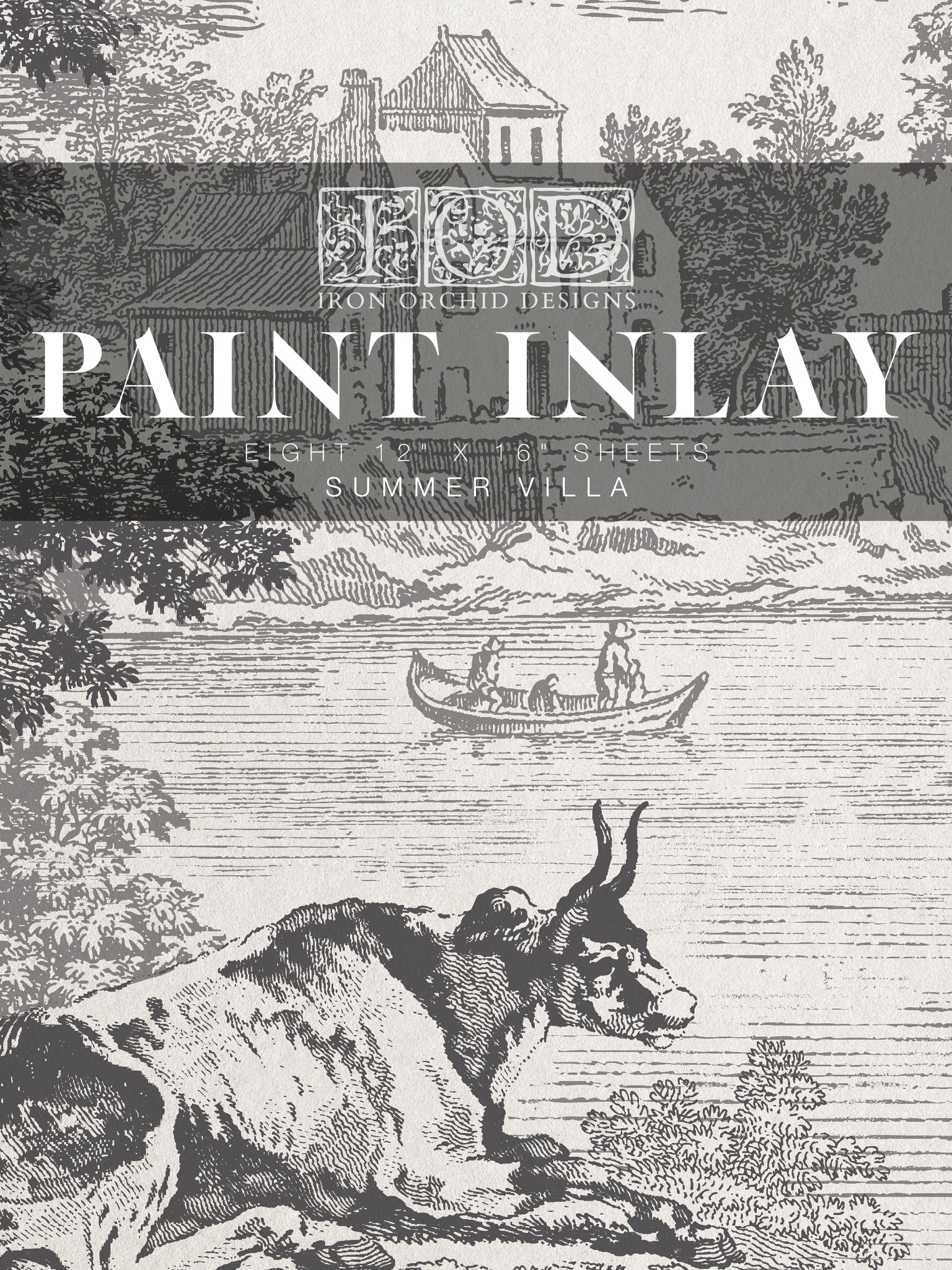 Summer Villa IOD Paint Inlay 12×16 PAD