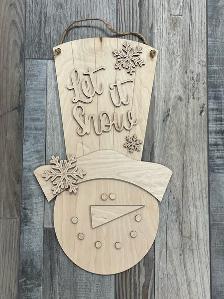 DIY Kit - Let it Snowman Door Hanger