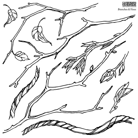 Branches & Vines 12×12 IOD Stamp