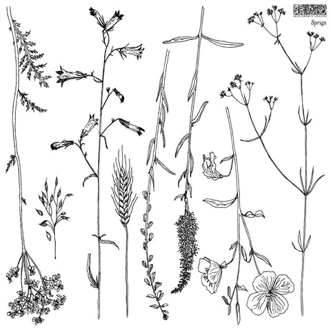 Sprigs 12×12 IOD Stamp
